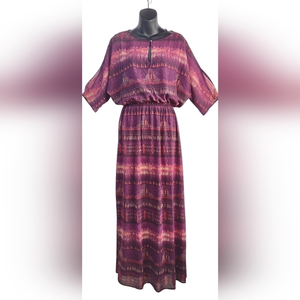 CV By Cynthia Vincent BoHo Hippie Maxi Dress Size M NWOT